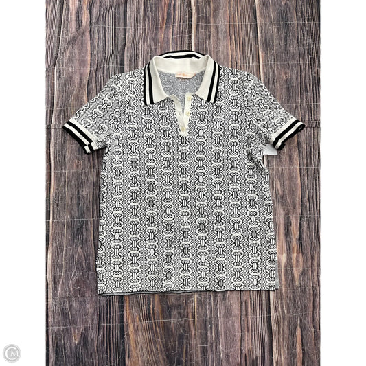 Top Short Sleeve Designer By Tory Burch In Cream, Size: M