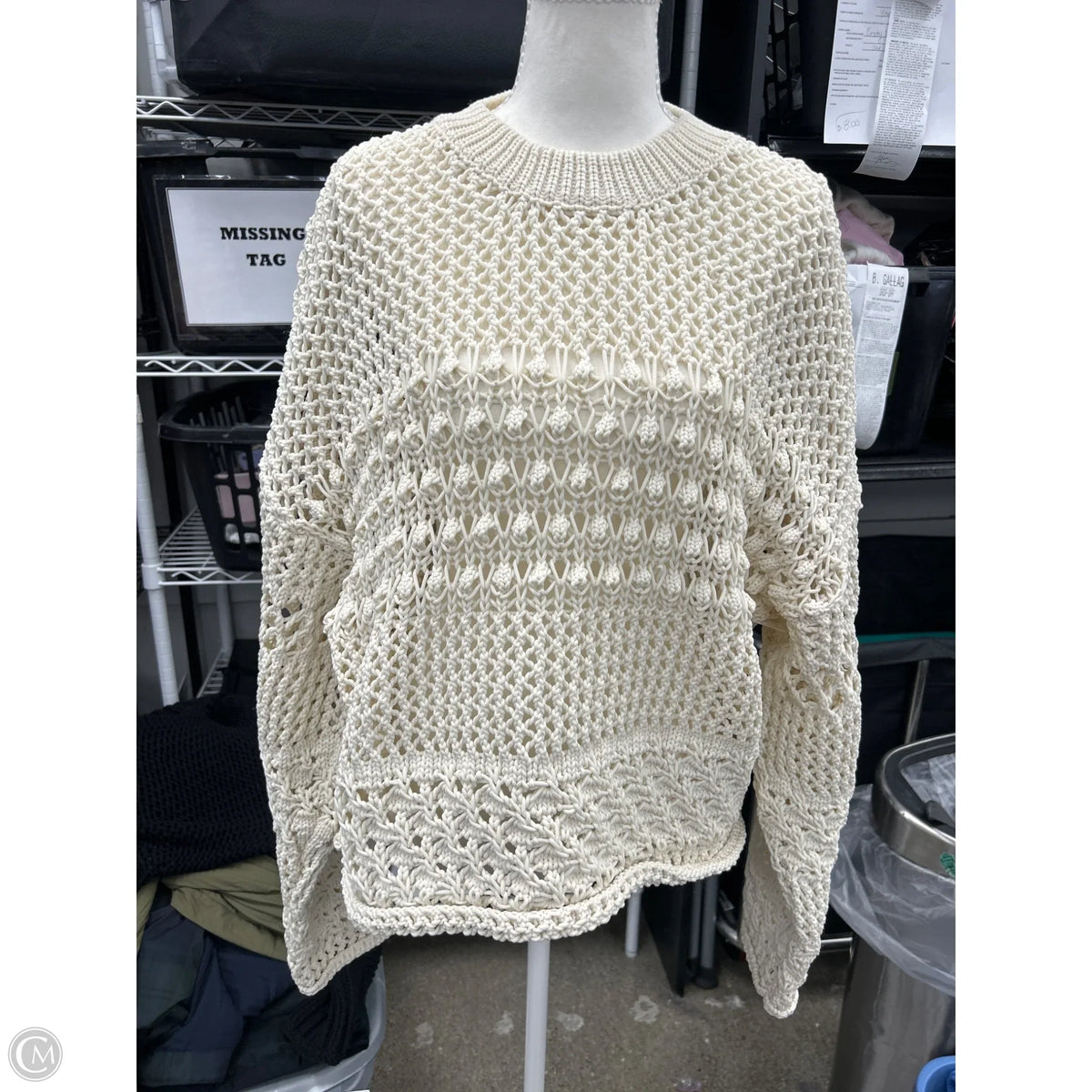 Sweater By Bucketlist In Cream, Size: M