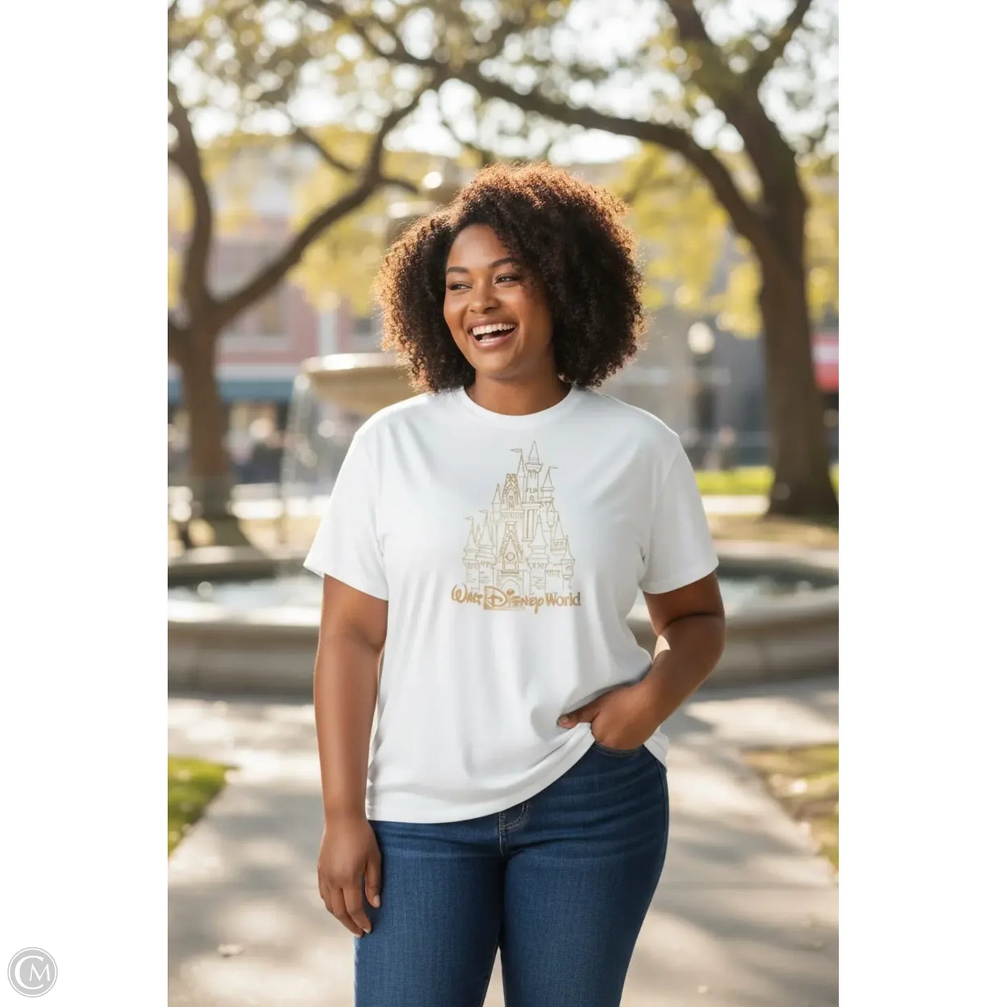 Top Short Sleeve By Disney In White, Size: 1x