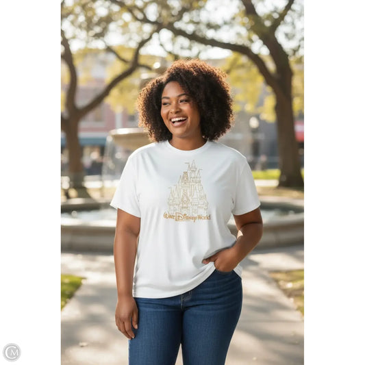 Top Short Sleeve By Disney In White, Size: 1x