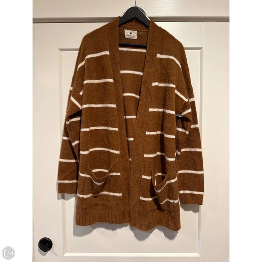Cardigan By Betseys Boutique Shop In Brown & White, Size: L