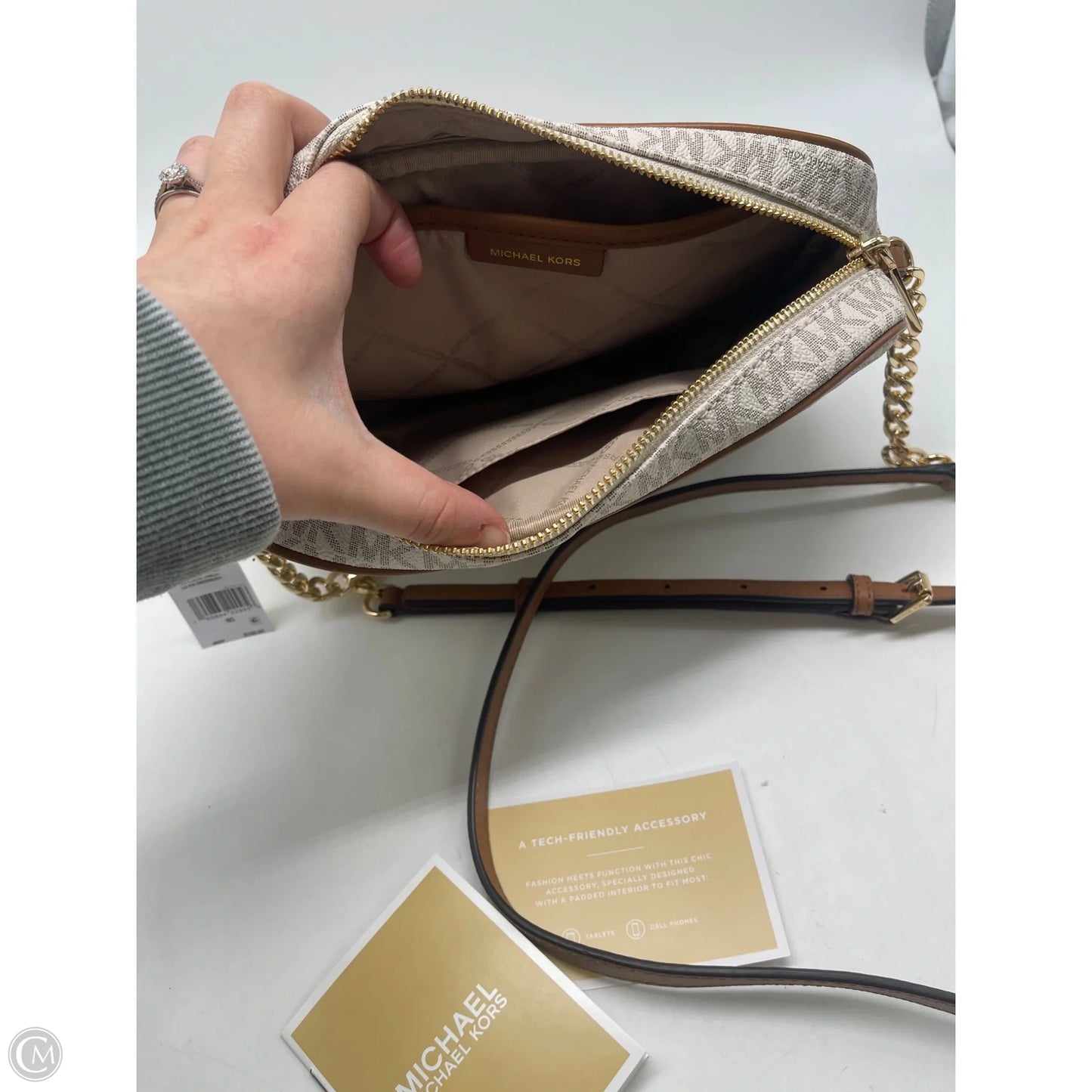 Crossbody Designer By Michael Kors, Size: Medium