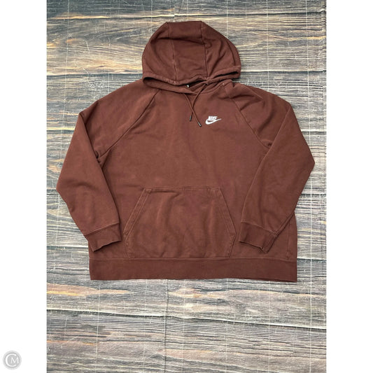 Sweatshirt Hoodie By Nike In Red, Size: 1x