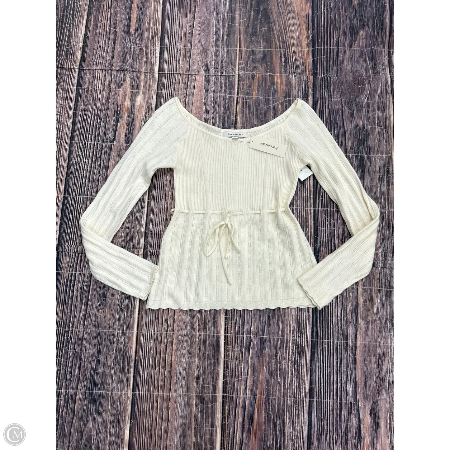 Top Long Sleeve By Francesca's In Cream, Size: M