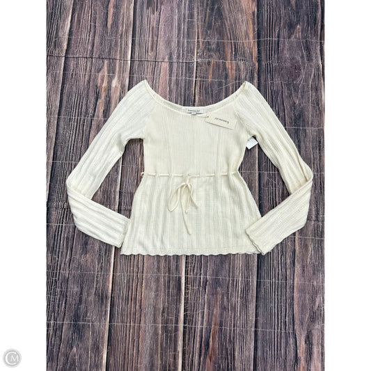 Top Long Sleeve By Francesca's In Cream, Size: M