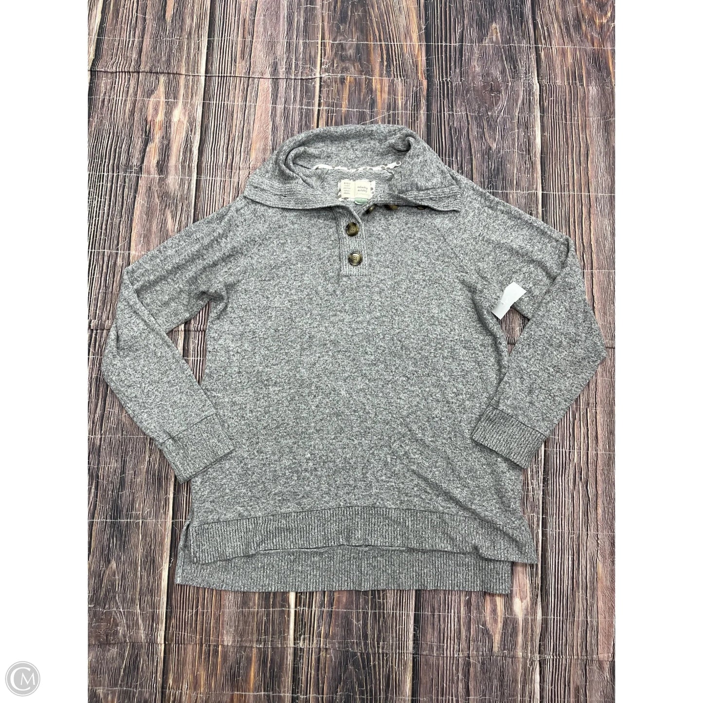 Top Long Sleeve By Saturday/sunday In Grey, Size: M