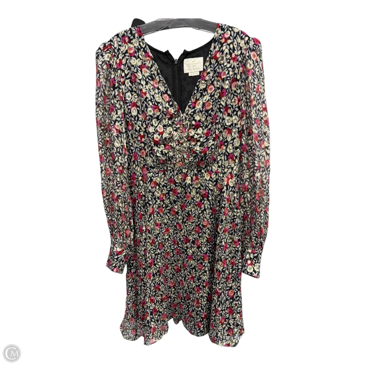 Dress Designer By Kate Spade In Black & Pink, Size: 10