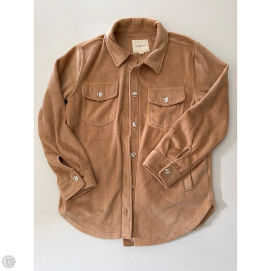 Coat Faux Fur & Sherpa By Thread And Supply In Brown, Size: S