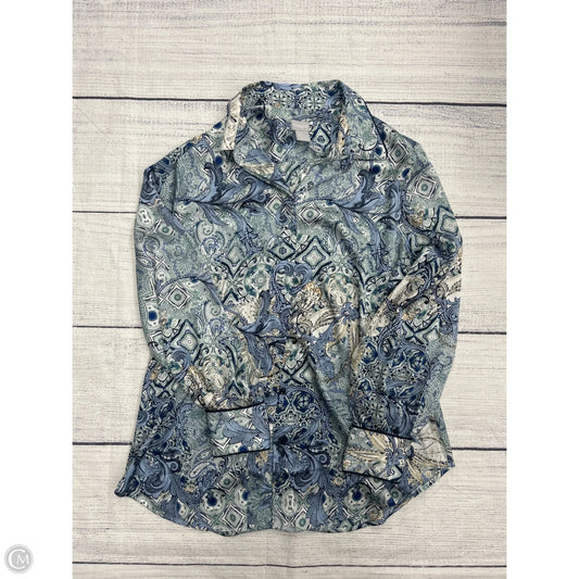 Top Long Sleeve By Chicos In Blue, Size: L
