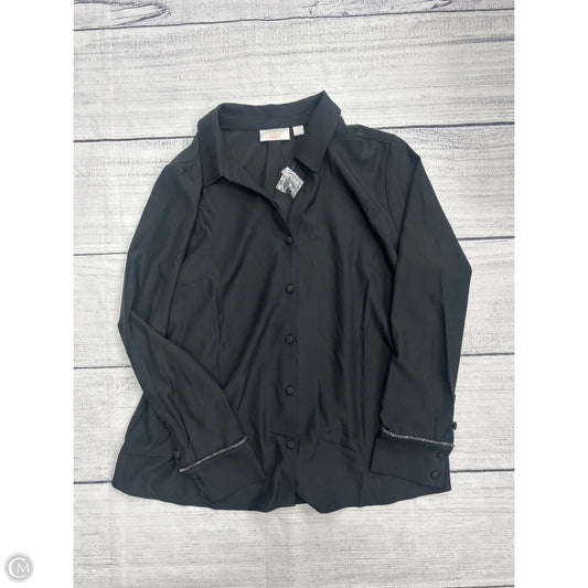 Top Long Sleeve By Belle By Kim Gravel In Black, Size: L