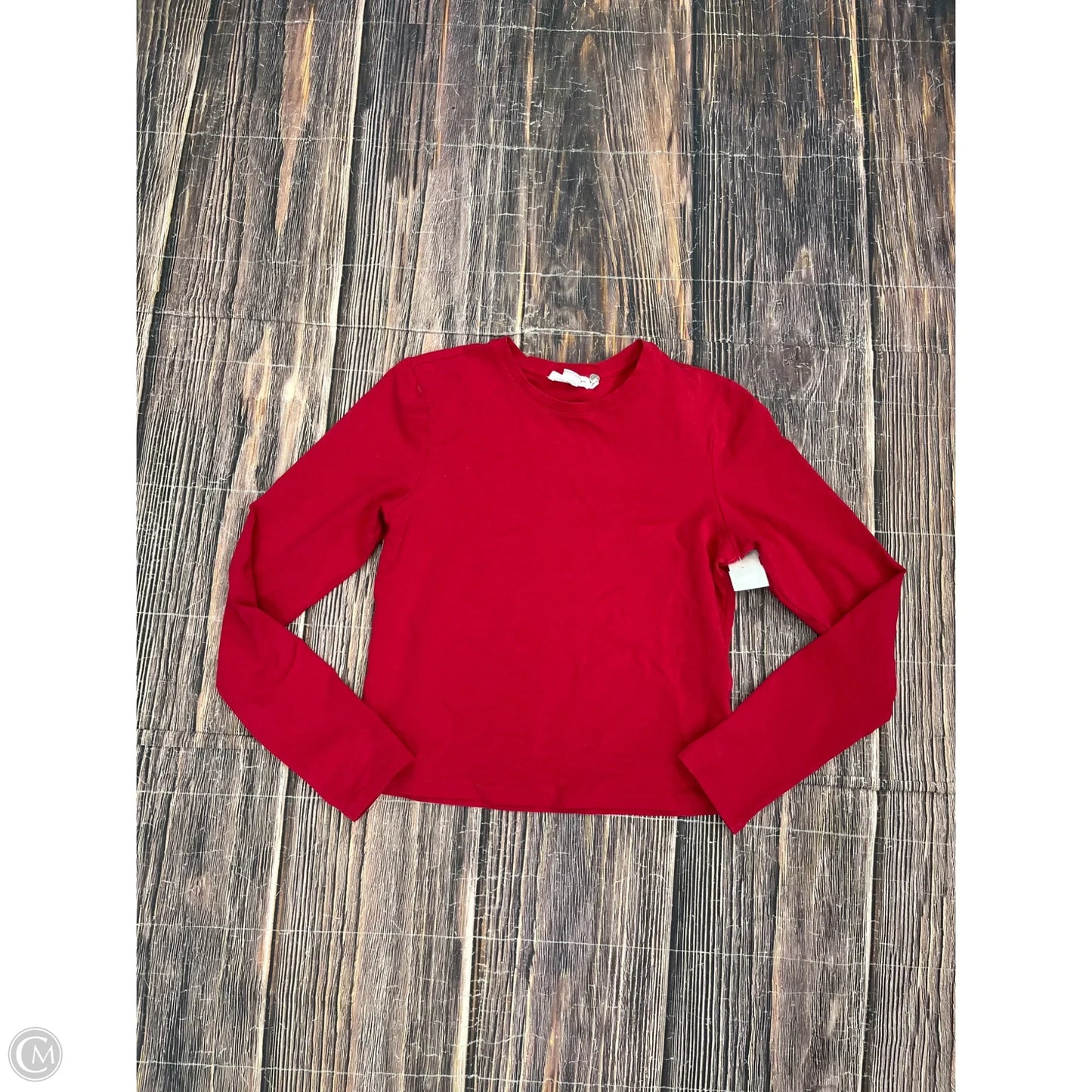 Top Long Sleeve By Good American In Red, Size: L