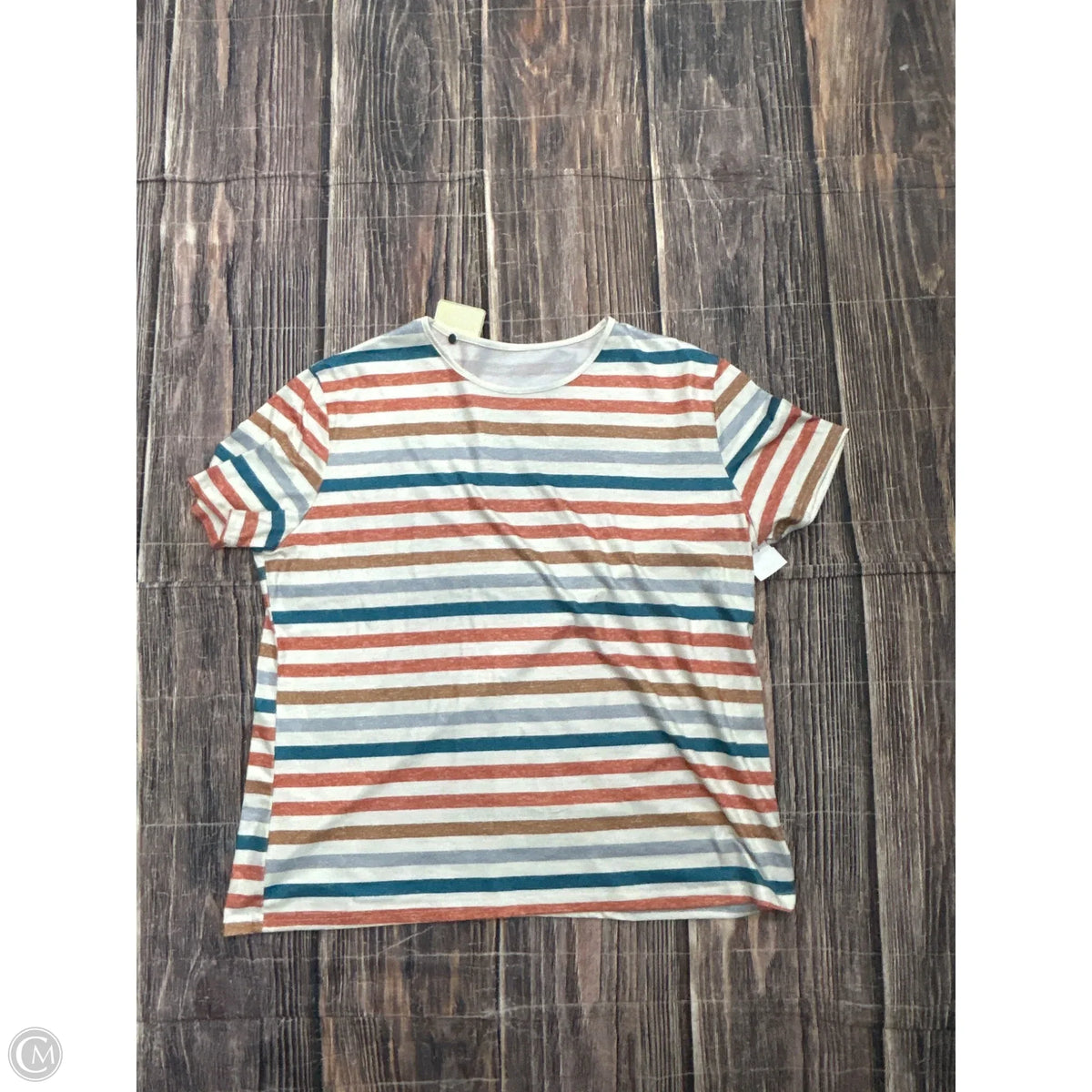 Top Short Sleeve By Clothes Mentor In Striped Pattern, Size: 2x