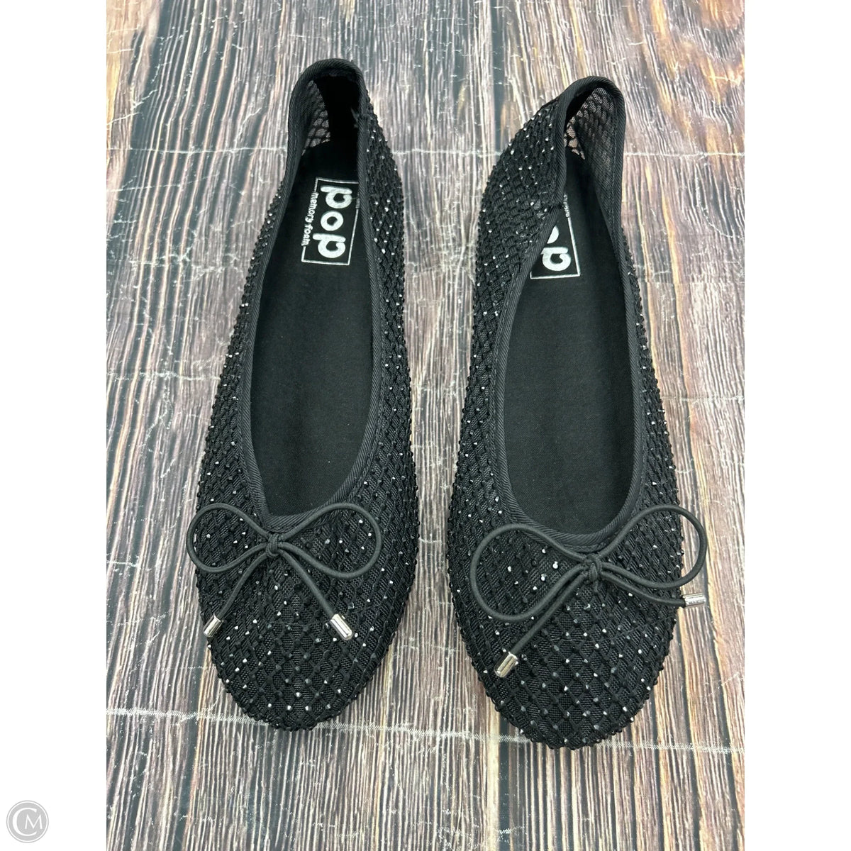 Shoes Flats By Pop In Black, Size: 8.5