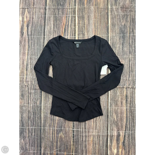 Athletic Top Long Sleeve Crewneck By Athleta In Black, Size: Xxs