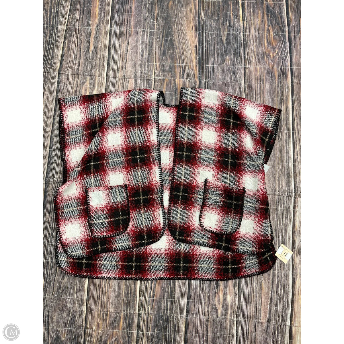 Cardigan By Clothes Mentor In Plaid Pattern, Size: Osfm