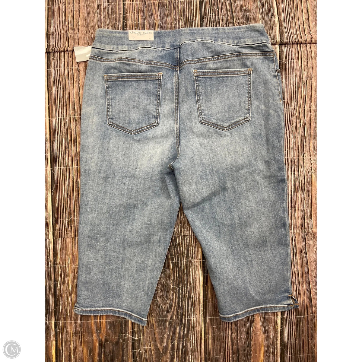 Capris By Chicos In Blue Denim, Size: 14