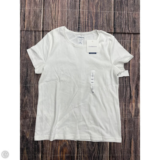 Top Short Sleeve Basic By Croft And Barrow In White, Size: Mp