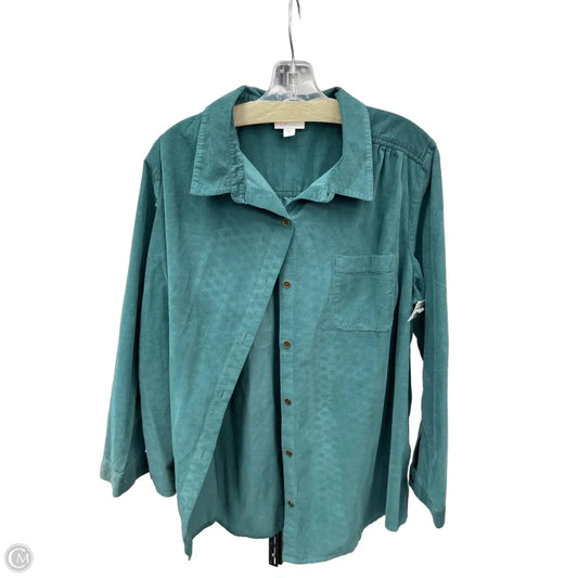 Top Long Sleeve By J. Jill In Green, Size: Xl