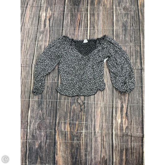 Top Long Sleeve By Japna In Black & White, Size: M