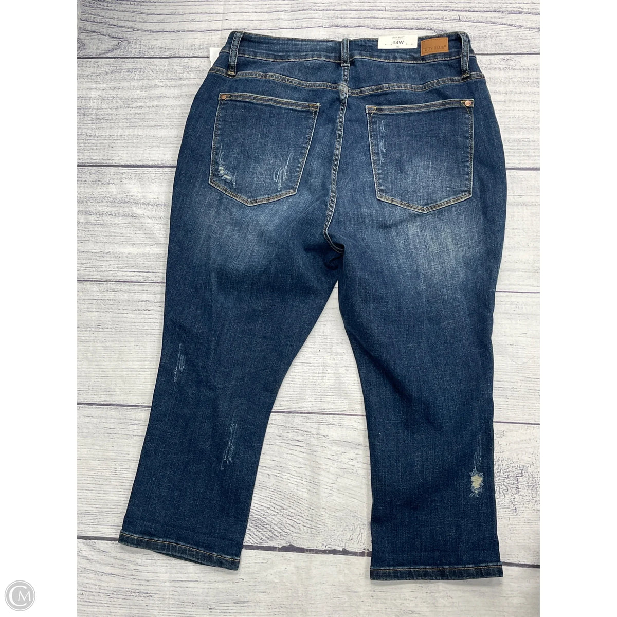Capris By Judy Blue In Blue Denim, Size: 14