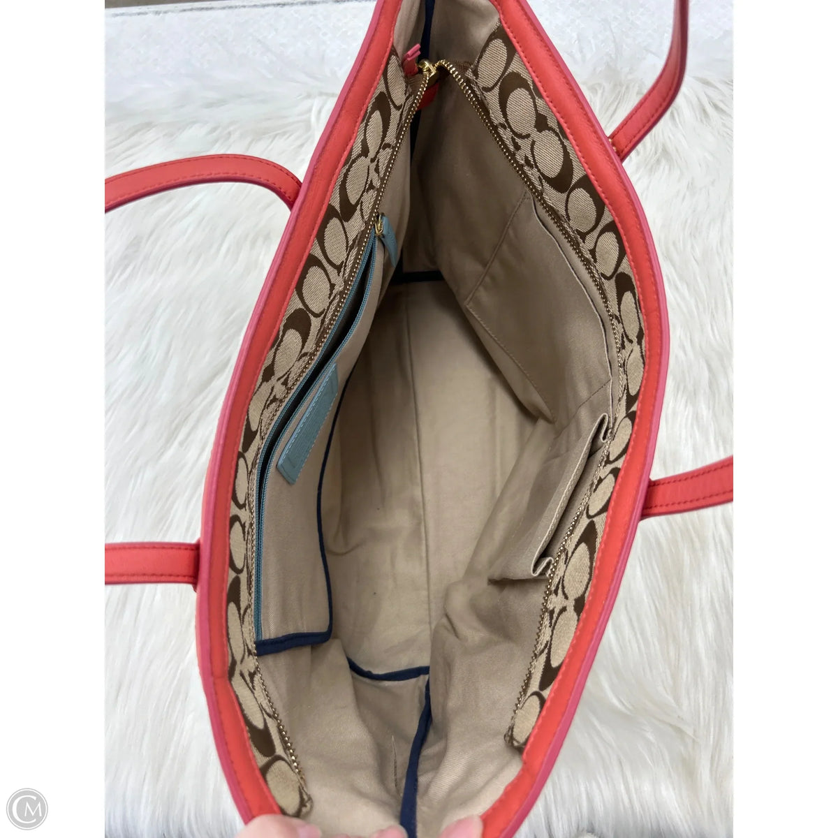 Tote Designer By Coach, Size: Large
