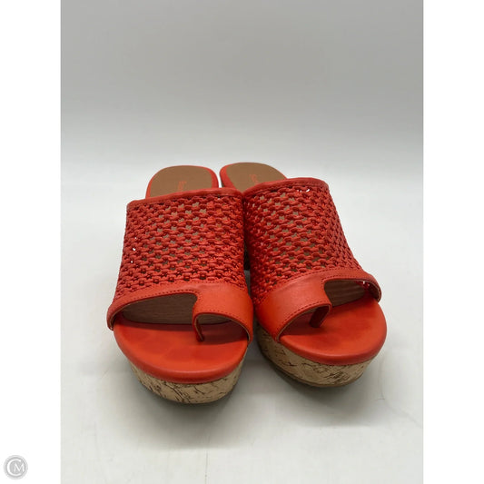 Sandals Heels Wedge By Bare Traps In Orange, Size: 6