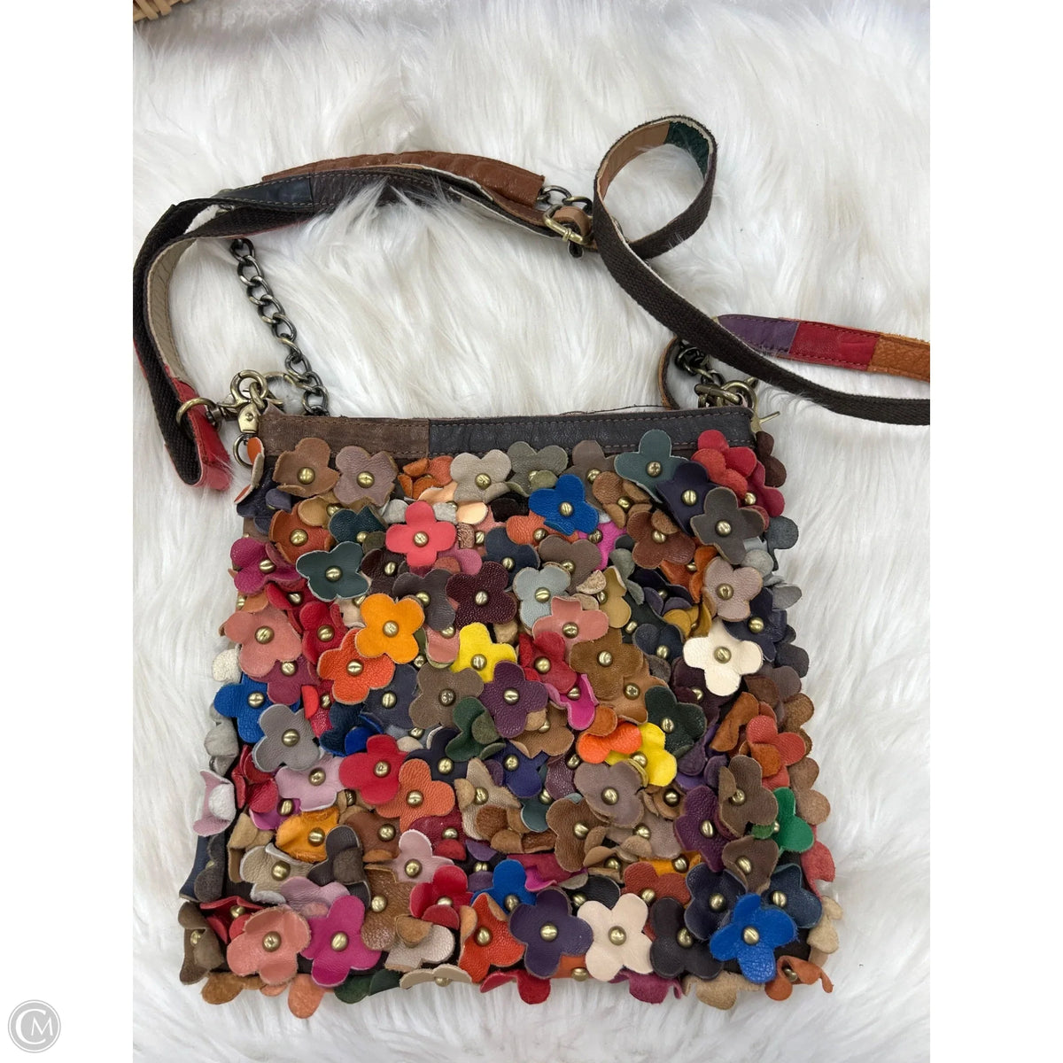 Crossbody Leather By Clothes Mentor, Size: Large