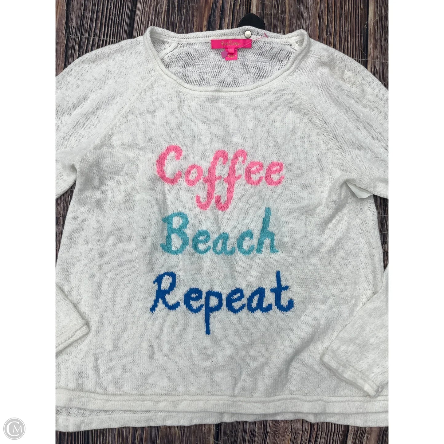 Sweater Designer By Lilly Pulitzer In White, Size: L
