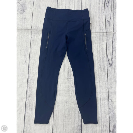 Athletic Leggings By Athleta In Navy, Size: M