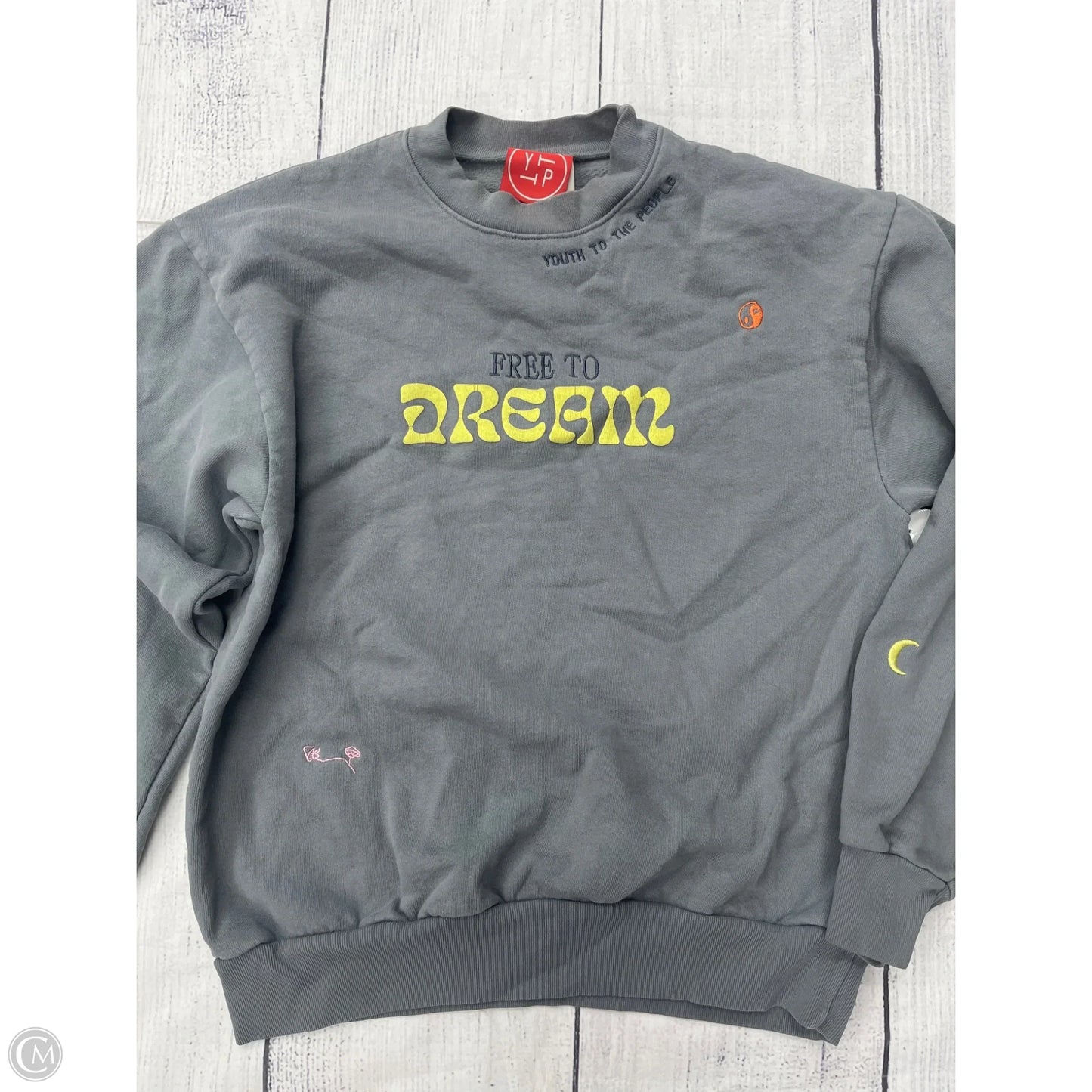 Sweatshirt Crewneck By Cmb In Grey, Size: S