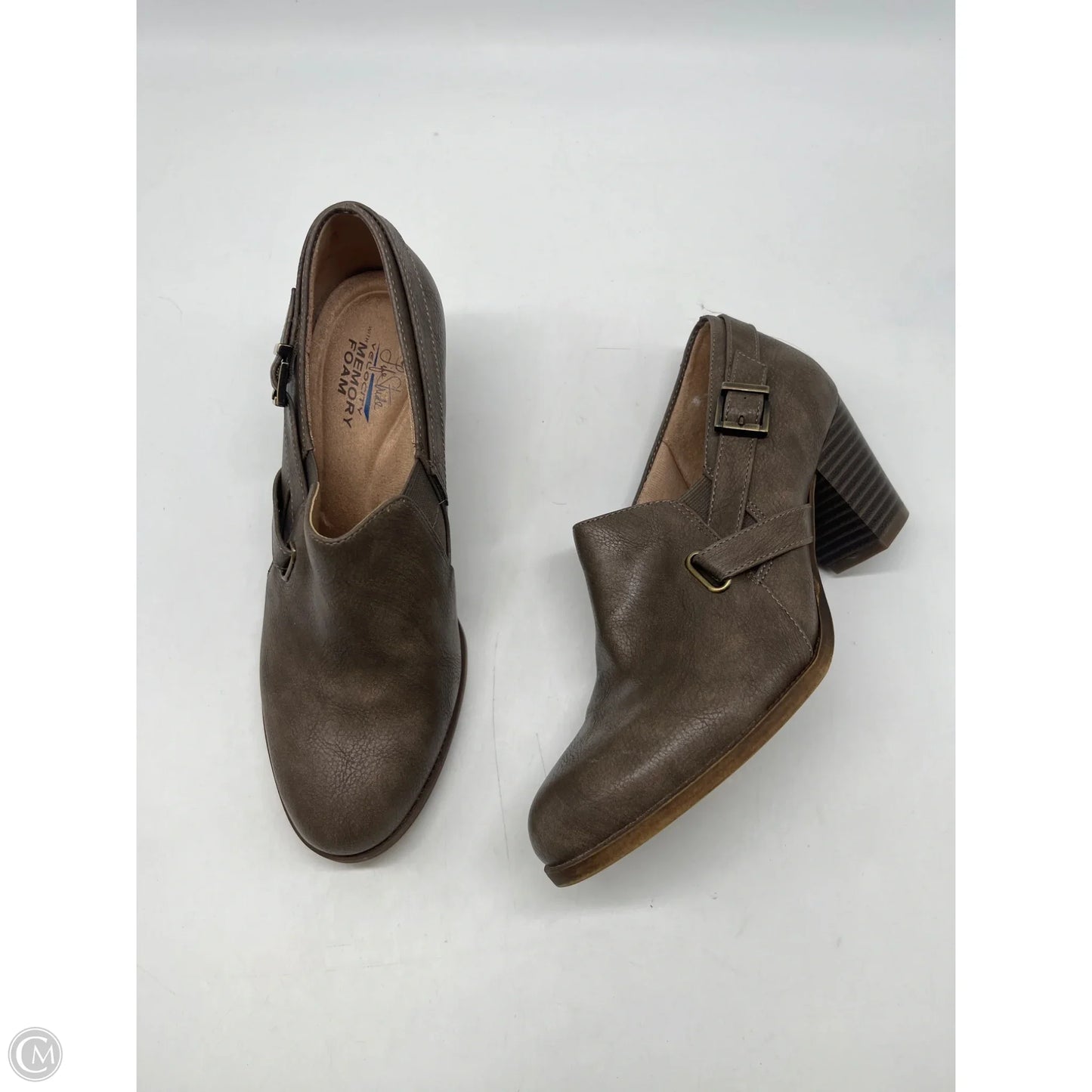 Boots Ankle Heels By Life Stride In Brown, Size: 6.5