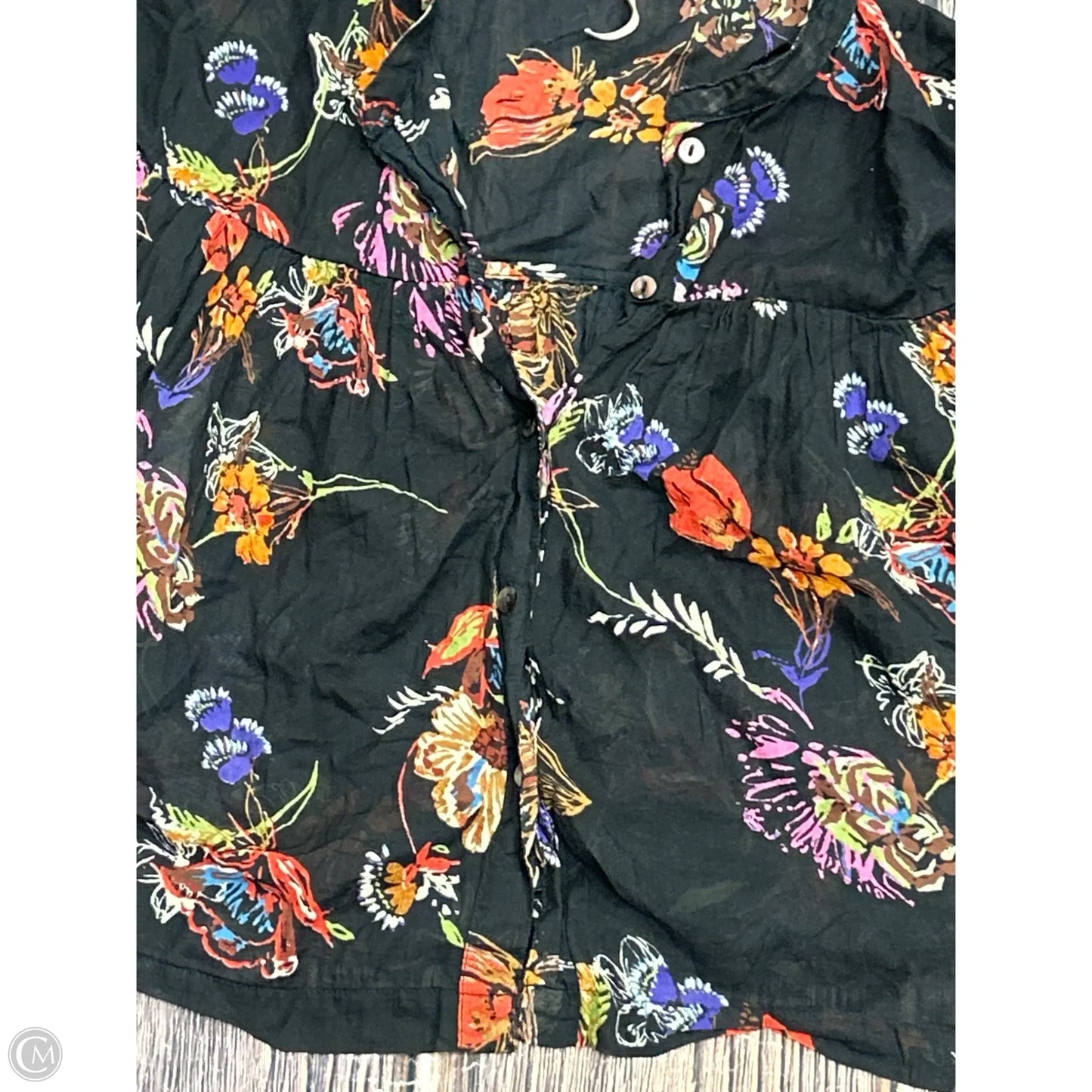 Top Short Sleeve By Free People In Black, Size: M