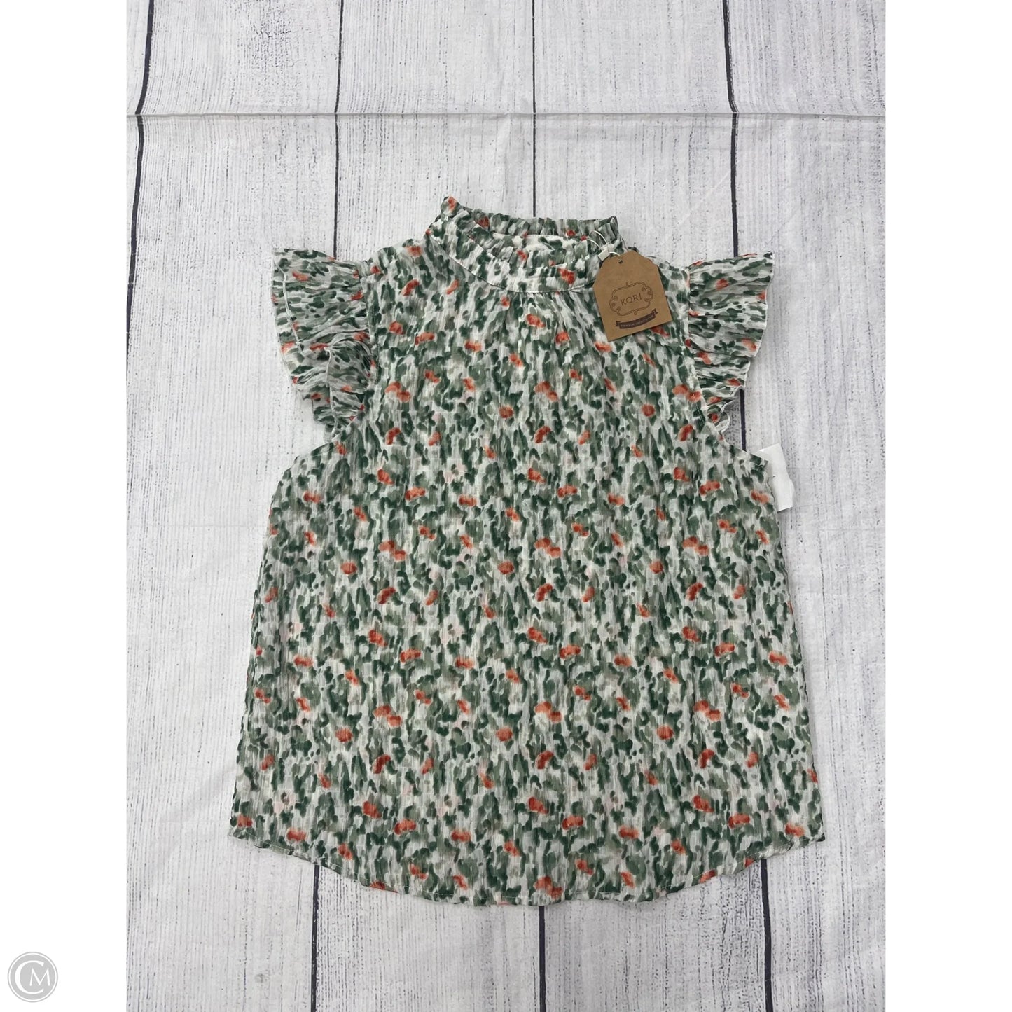 Top Short Sleeve By Kori America In Green, Size: S