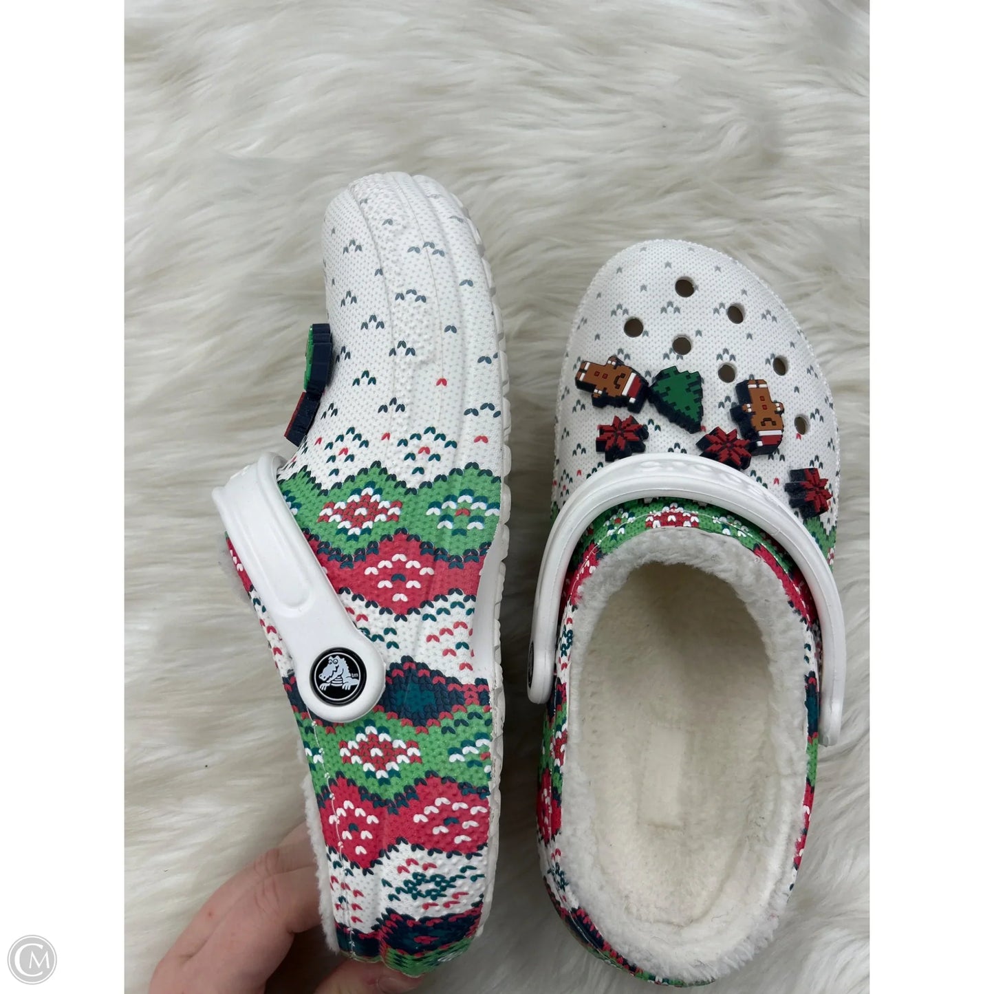 Sandals Heels Platform By Crocs In White, Size: 8