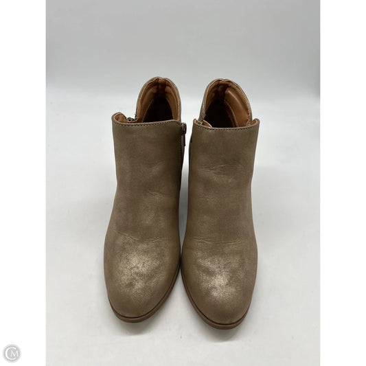 Boots Ankle Heels By Style And Company In Gold, Size: 8