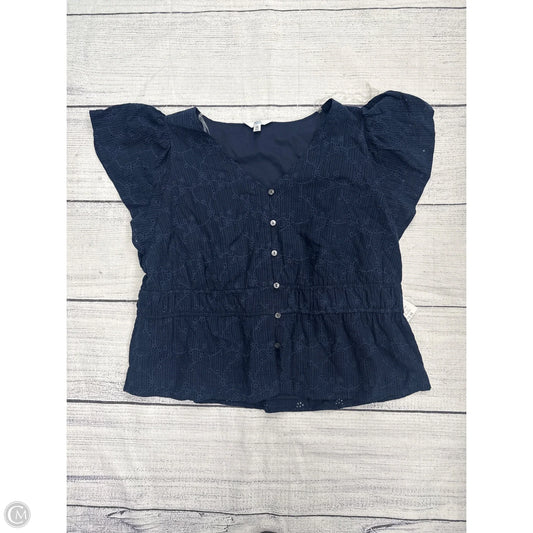Top Short Sleeve By Time And Tru In Navy, Size: 2x