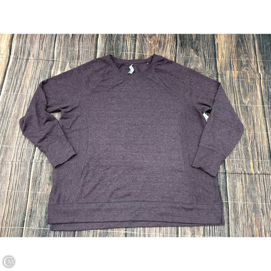 Athletic Top Long Sleeve Collar By Rbx In Purple, Size: 2x