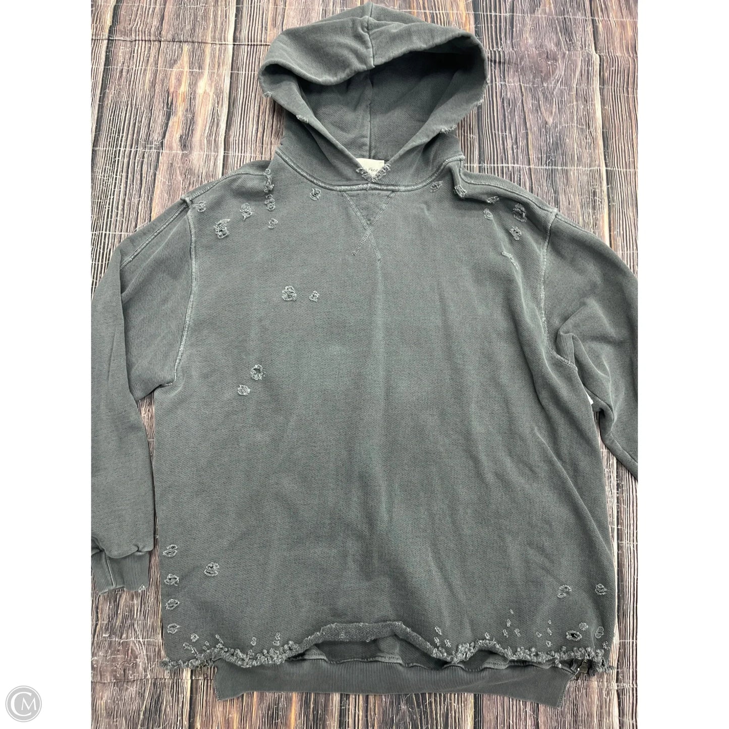 Sweatshirt Hoodie By We The Free In Grey, Size: S