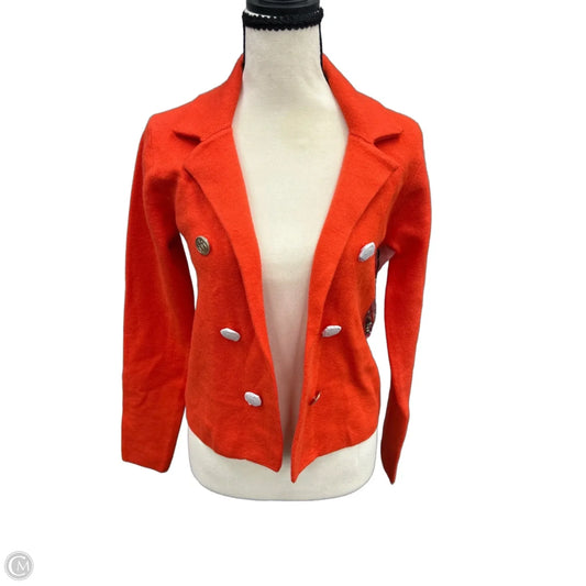 Sweater Cardigan By Tahari In Orange, Size: Xs