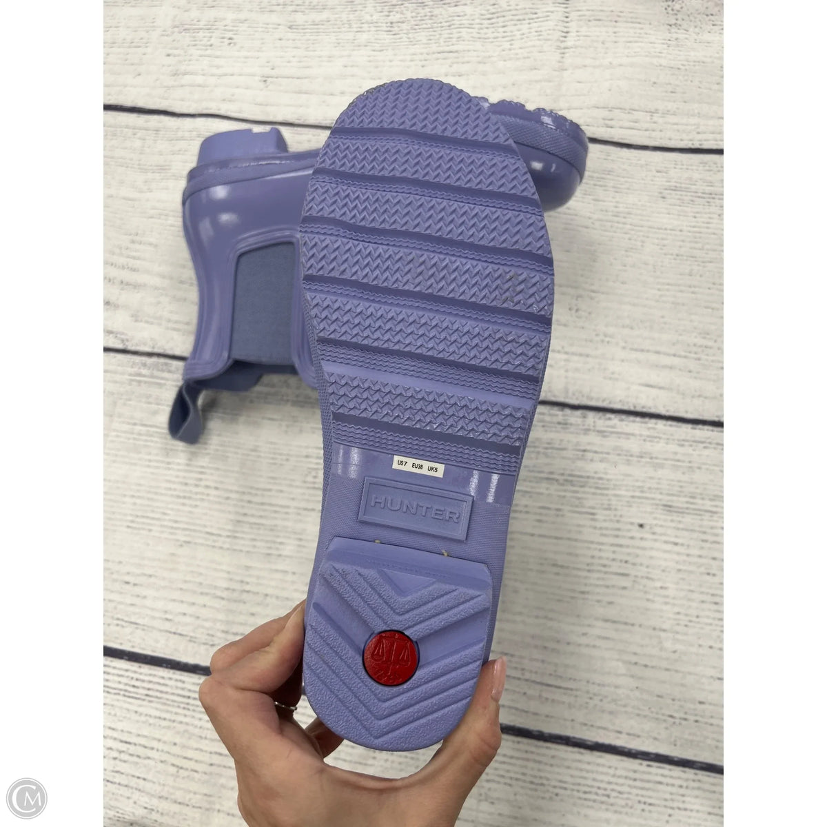 Boots Designer By Hunter In Purple, Size: 7