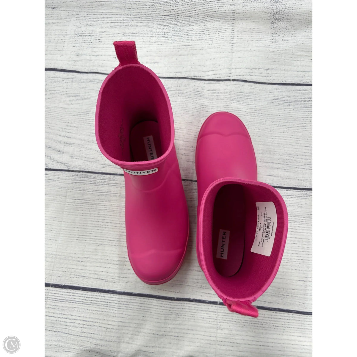 Boots Designer By Hunter In Pink, Size: 7
