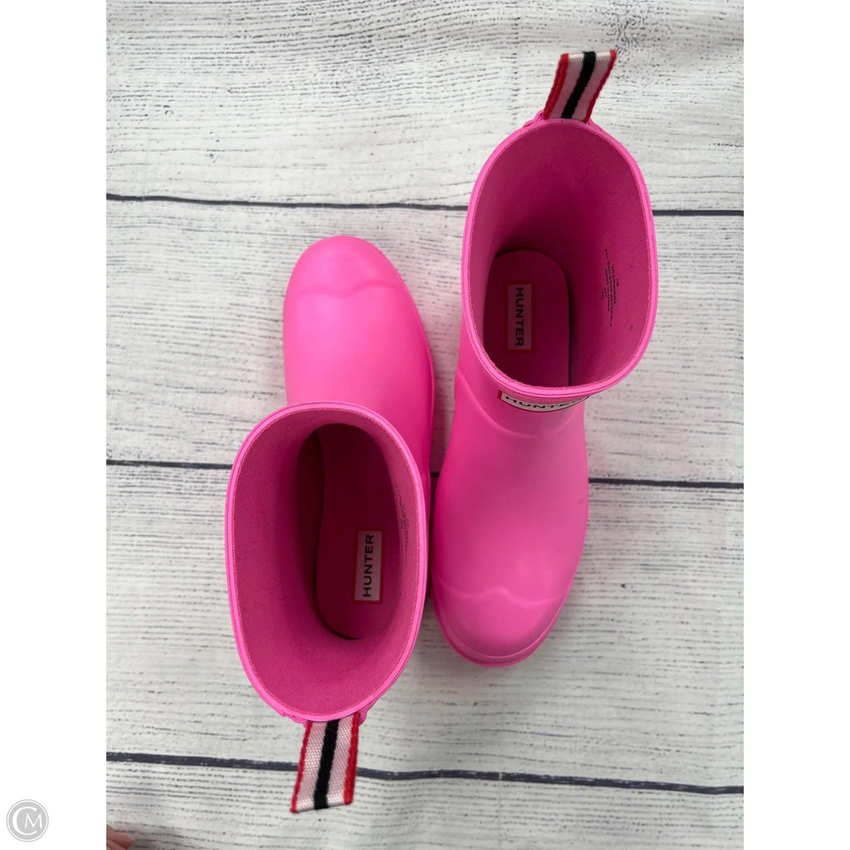 Boots Designer By Hunter In Pink, Size: 7