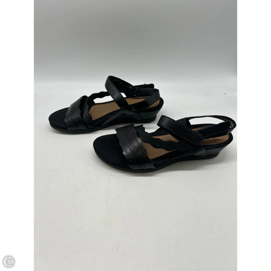 Sandals Heels Wedge By Earth In Black, Size: 7