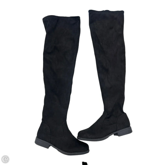 Boots Knee Flats By Bamboo In Black, Size: 7.5