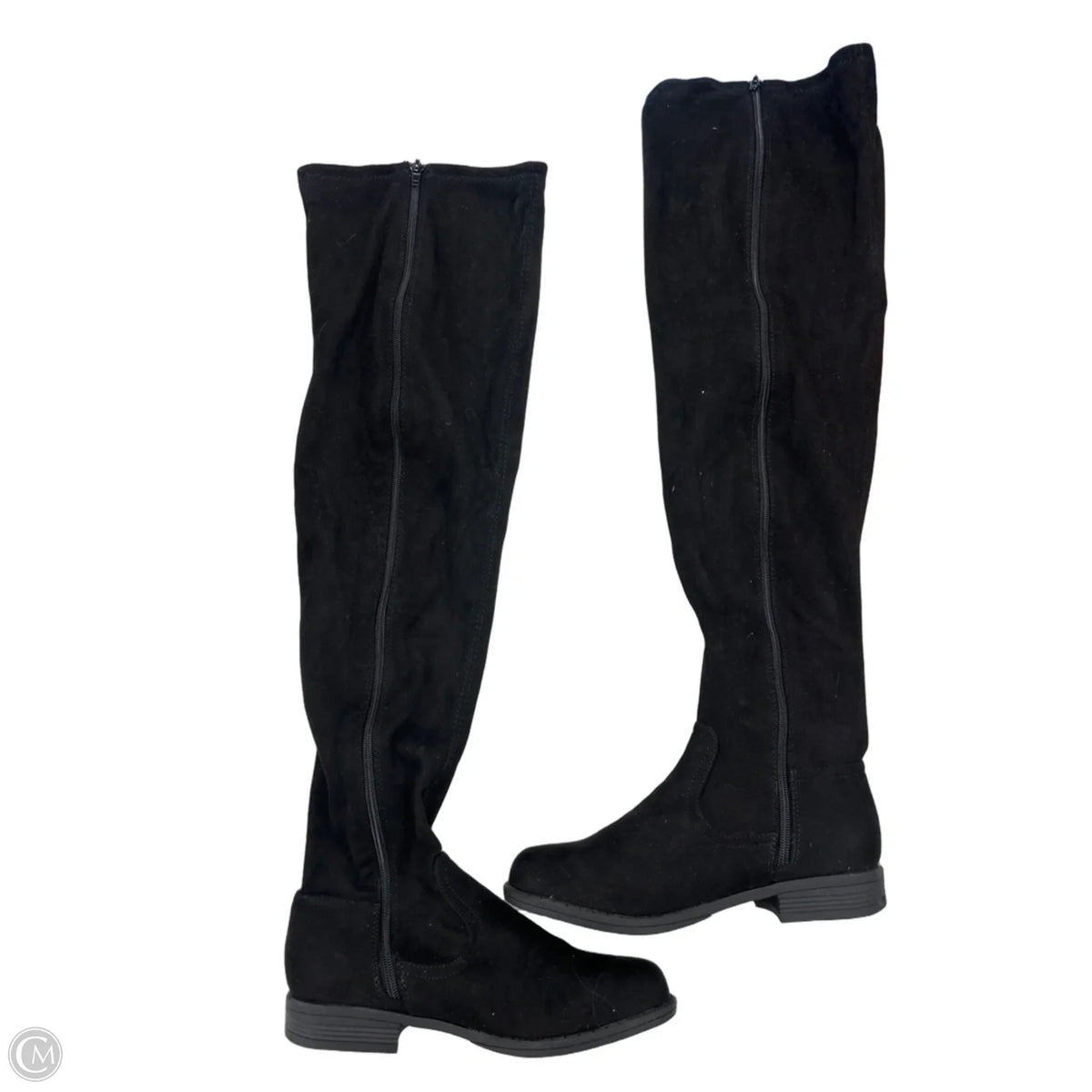 Boots Knee Flats By Bamboo In Black, Size: 7.5