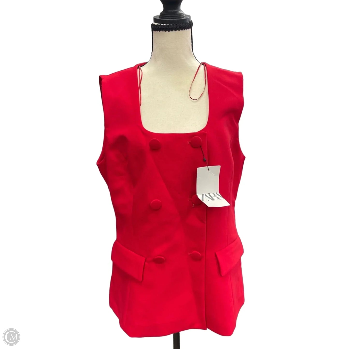 Vest Other By Zara In Red, Size: Xl