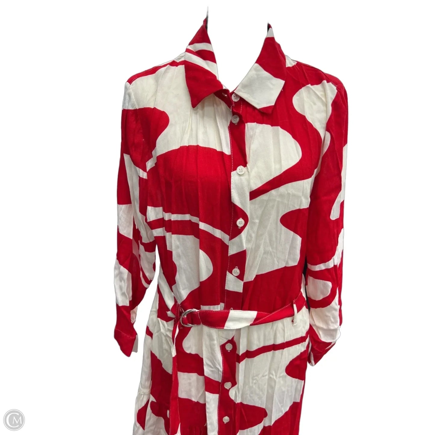 Dress Casual Maxi By Zara In Red & White, Size: Xl