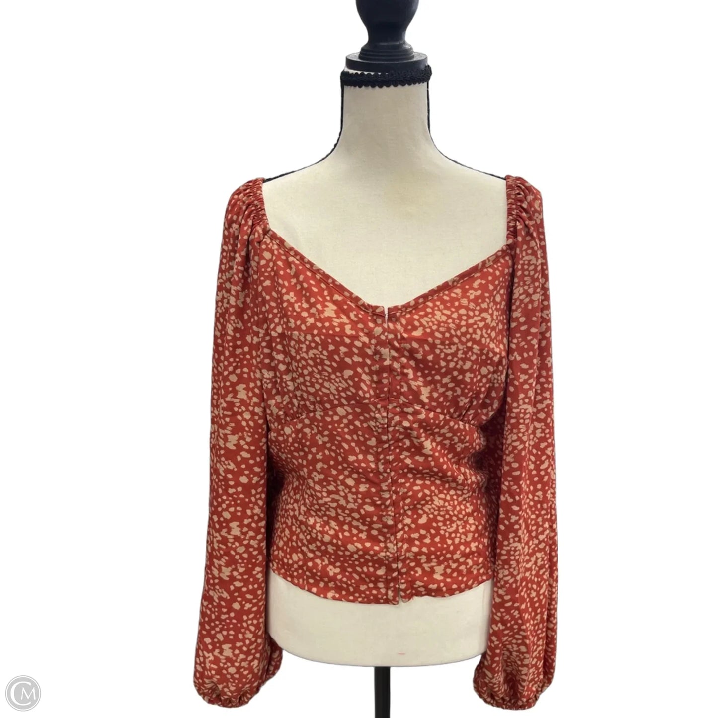 Top Long Sleeve By Sienna Sky In Orange, Size: Xl