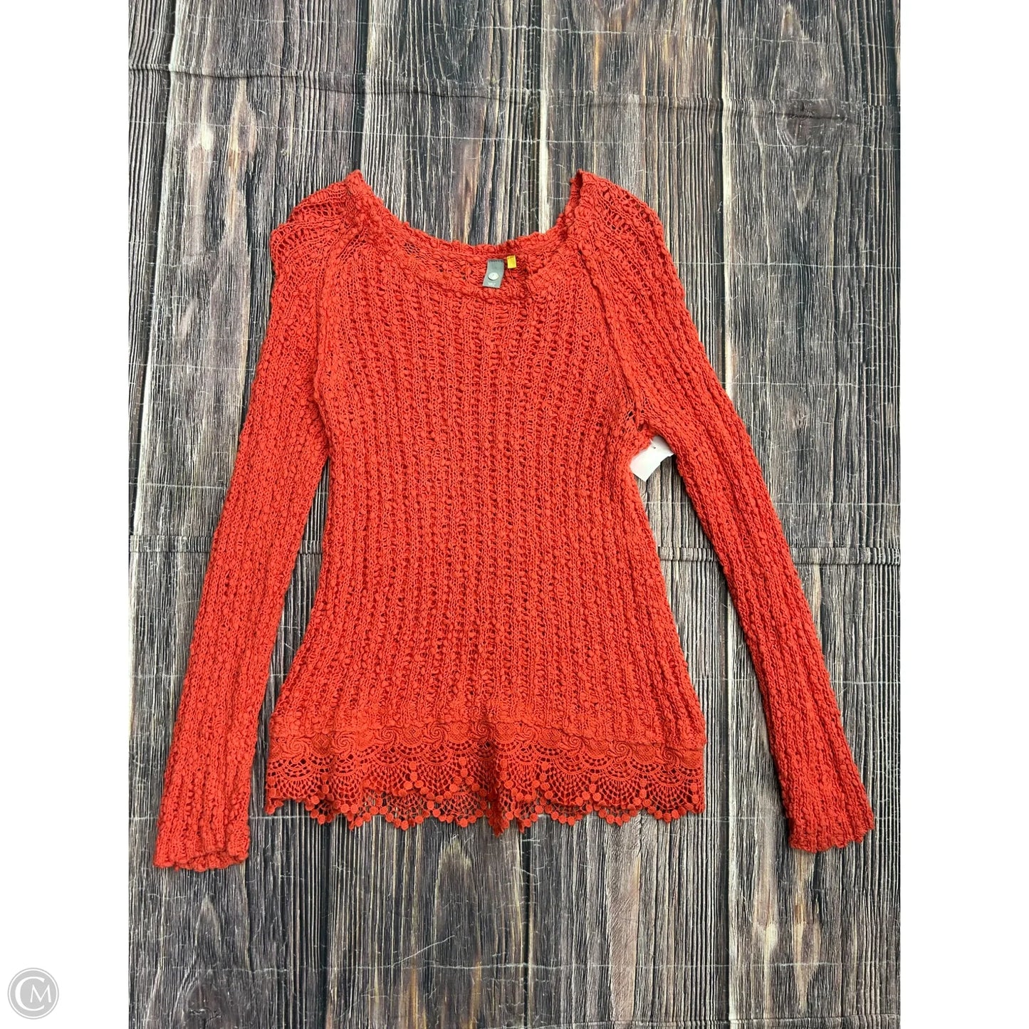 Sweater By Knitted And Knotted In Orange, Size: M