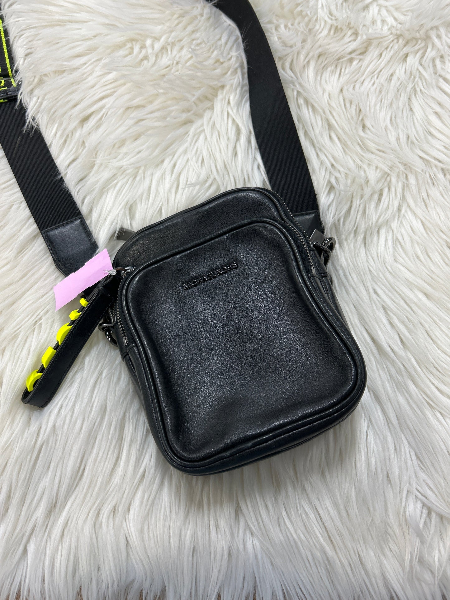 Crossbody By Michael By Michael Kors In Black & Green, Size:Medium